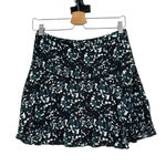 Aritzia  Sunday Best Zelda Mini Skirt Flower Print Eyelet Lace‎ Black Blue Size 4 Photo 2