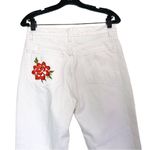 Reformation Cynthia High-Rise Straight Jeans Rigid Denim Flora Embroidery 29 GUC Photo 7