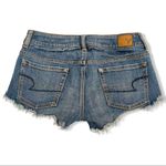 American Eagle  Raw Hem Floral Embroidered Stretch Denim Shorts   Size 2 Photo 5