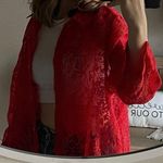 Alfred Dunner Petite Vintage Sheer Button Up Shirt Photo 1