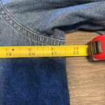 Vintage Lemon Grass Embroidered Floral Denim Shirt Women's Long Sleeve Large Blue Photo 4