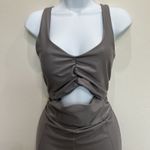 Abercrombie & Fitch Abercrombie YPB XL SculptLUX Jumpsuit Full Length Cinch-Front Sweetheart Neck Photo 3