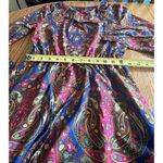 Merona  Blue Pink Paisley Long Sleeve Dress Light Weight Colorful Casual Photo 10