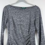 Ralph Lauren  Dress Women 4 Gray Ruched Boat Neck Long Sleeve Stretch Career Work Photo 1