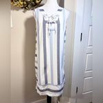 Southern Tide Blue/White Striped Lace Up V Coastal Preppy Shift Dress Sz Small Photo 2