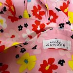 Chic Floral Pink Dress with Ruffle Sleeves Photo 1