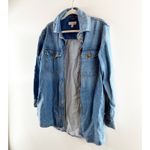 Loft  Cotton Denim Longline Shirt Jacket Shacket Blue XS Photo 5