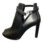 Michael Kors Elegant Black Women’s Leather Peep-Toe Ankle Boots size 9.5 Photo 4