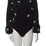 Naya Rea Wool Cable Knit Black Sweater Onesie Sz M Size M Photo 0