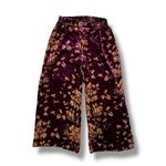 Johnny Was  Silk Blend Velvet Wide Leg Floral Pant – Rising Moon Medium Photo 1