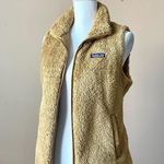 Patagonia | Tan Faux Fur Full Zip Vest Sz M Photo 5