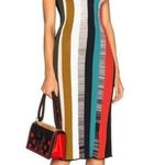 Cinq a Sept Stara Striped Midi Dress Black Photo 0