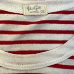 Brandy Melville John Galt Red White Striped Tee Shirt OS Made in Italy Cotton Stretch Photo 4
