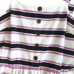 Who What Wear  Target Sleeveless Striped Button Front Romper Small Purple White Photo 2