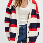 Free People #147 NWT  League Of Her Own Cardigan in Americana Combo Photo 0