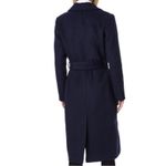 Bernardo Belted Wool Blend Longline Coat - Deep Navy Size M Photo 1