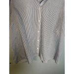 Torrid  Rhinestone Button Up Stripe Top Blue Puff Sleeve Size 2X Photo 5