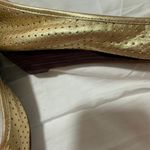 Jessica Simpson  Gold Perforated Flats with Bow Photo 2