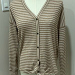 Abercrombie & Fitch  Brown & White Cardagain Button Up‎ Sweater Blouse Size XS Photo 0