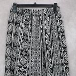 Ambiance Apparel Black White Harem Boho Geometric Print Tapered Pants L Large Photo 2