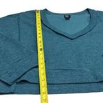 BDG  Urban Outfitters Teal Knit Three Quarter Sleeve Oversize Croptop Coastal S Photo 6