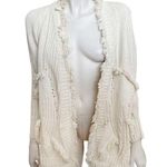 Rosie Neira Ivory Open Cardigan Sweater White Photo 0