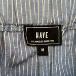 HAVE Black/White Striped Elastic Waist Fabric‎ Belt Shorts Size S Blue Size M Photo 4