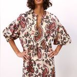 ZARA  COTTON PAISLEY PRINT MINI DRESS 3/4 Sleeves SIZE XS NEW Photo 3