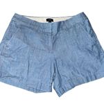 J.Crew  5” Classic Chambray Cotton Shorts in Med Echo Blue Wash Photo 3