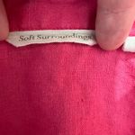 Soft Surroundings  Shirt Womens Medium Pink 100% Linen‎ Button Up Long Sleeve Photo 8