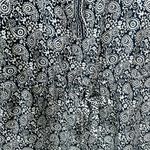 Loft  Blue White Paisley Print Romper Size 4 Roll Tab Sleeves Pockets Drawstring Photo 3