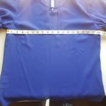 EXPRESS  Womens Blouse Sz Small Blue Long Sleeve Office Work Wear Business Retro Photo 15