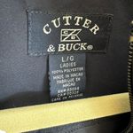 Cutter and Buck Vintage Navy Blue Tan Full Zip Windbreaker Jacket Women's Size L Photo 5