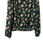 Lush Clothing Lush Women's Floral Long Sleeve Blouse Green Ruffle Neckline Size 3X Photo 13
