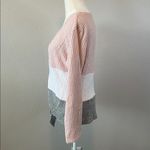 No Boundaries  Waffle Knit Tie Front Colorblock Cardigan Juniors Size Large Photo 3