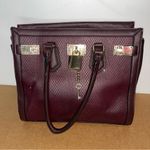 ALDO Oxblood Structured Tote With Faux Snake Detail Photo 1