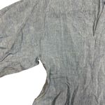 Madewell NWT  Women's Size 12 Blue Splitneck Mini Dress Summer Linen Photo 4