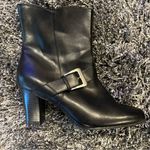 Predictions 🌷 BLACK HEELED BOOT WITH SILVER BUCKLE SIZE 7.5🌷 Photo 0
