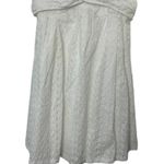 Nine West  White Eyelet Surplice Fit & Flare Dress Women's Size 12 Photo 4