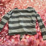 Jolie LA Jolie Striped Charcoal Tie Sweater Photo 5
