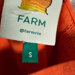 Farm Rio Orange Smocked Linen Blend Sleeveless Resort Midi Sun Dress Size Small Photo 15