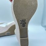 Delicious Sandal Womens 10 Cream Sue Ankle Strap Knot Espadrille Wedge Sandal Photo 7