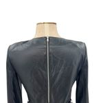 Patrizia Pepe Faux Leather Dress Mini Long Sleeve Belted Black‎ Size 38 US 2 Black Photo 8