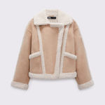 ZARA  Women's Faux Shearling Double Faced Jacket (Light-camel)  Photo 0