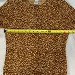 Garnet Hill Garnet‎ Hill Merino Leopard Cardigan size small Photo 2