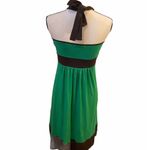 Moda  International M green w/brown trim halter. Photo 2