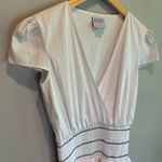 Donna Mizani Revolve White Smocked Ruffle Mini Dress - size XS Photo 2