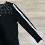 Rebecca Taylor  Women Black Lace 100% Linen Long Sleeve Blouse Size S Photo 12