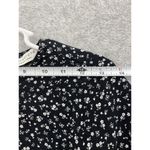 Paper Crane  Women's Blouse Black Micro Floral Peplum Size XS Short Sleeve Photo 7