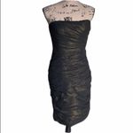 Badgley Mischka Silk Brown Bronze Cocktail Dress Size 6 Photo 4